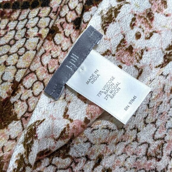 NWOT J. Jill Snakeskin Print Rayon Oblong Scarf -Pink and Brown - Picture 9 of 11